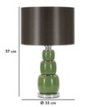 Lampa de masa Eva, Mauro Ferretti, 1 x E27, 40W, 33x57 cm, sticla/fier/catifea, alb/gri