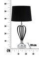 Lampa de masa Darkly Silver, Mauro Ferretti, 1 x E27, 40W, fier/poliester, negru/argintiu