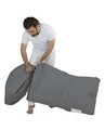 Fotoliu extensibil, Siesta, Ferndale Bean Bag, 55 - 180 cm, poliester impermeabil, gri fumuriu