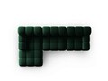 Coltar modular stanga 4 locuri, Bellis, Micadoni Home, BL, 285x157x63 cm, catifea, verde bottle