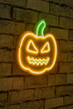 Decoratiune luminoasa LED, Pumpkin, Benzi flexibile de neon, DC 12 V, Galben verde