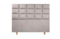 Pat matrimonial, Stockholm, Cubic E, 180x200 cm, saltea tip Pocket, topper memory, Taupe