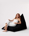 Fotoliu puf, Bean Bag Ferndale, Pyramid Bed, 145 cm, poliester impermeabil, negru