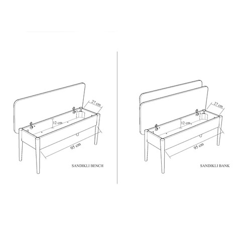 Bancheta cu spatar, Vina 0701-2, Vella, Soho, White, 110x40x85 cm