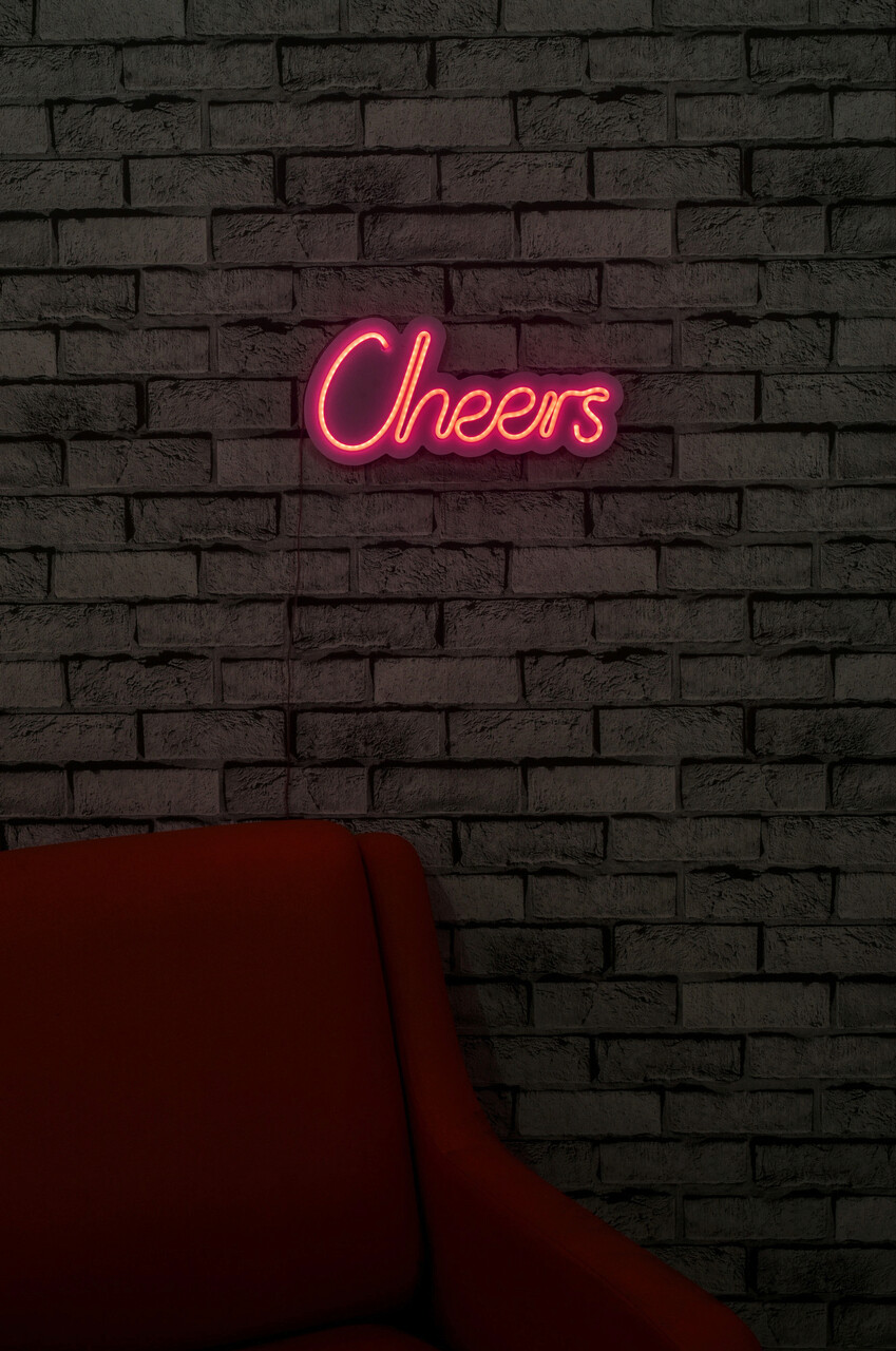 Decoratiune luminoasa LED, Cheers, Benzi flexibile de neon, DC 12 V, Roz - 1 | YEO