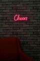 Decoratiune luminoasa LED, Cheers, Benzi flexibile de neon, DC 12 V, Roz