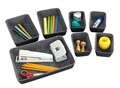 Set 7 organizatoare pentru dulap, Wenko, Felt, 28.5 x 5 x 20 cm, poliester, gri