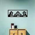 Decoratiune de perete, Three Monkeys - M, Tanelorn, 70x25 cm, metal