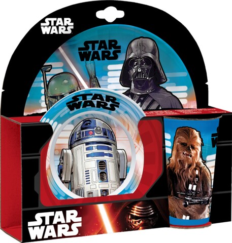 Set 3 piese mic dejun pentru copii Star Wars, Disney, plastic