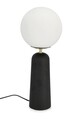 Lampa de masa Delphine, Bizzotto, D20x51 cm, 1 x E27, 15W, metal/sticla, negru