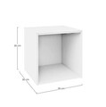 Raft modular Composite Cube, Bizzotto, 35x35x35 cm, PAL/MDF, alb