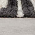 Covor Lina Berber Rug Monochrome, Flair Rugs, 160x230 cm, poliester, alb/negru