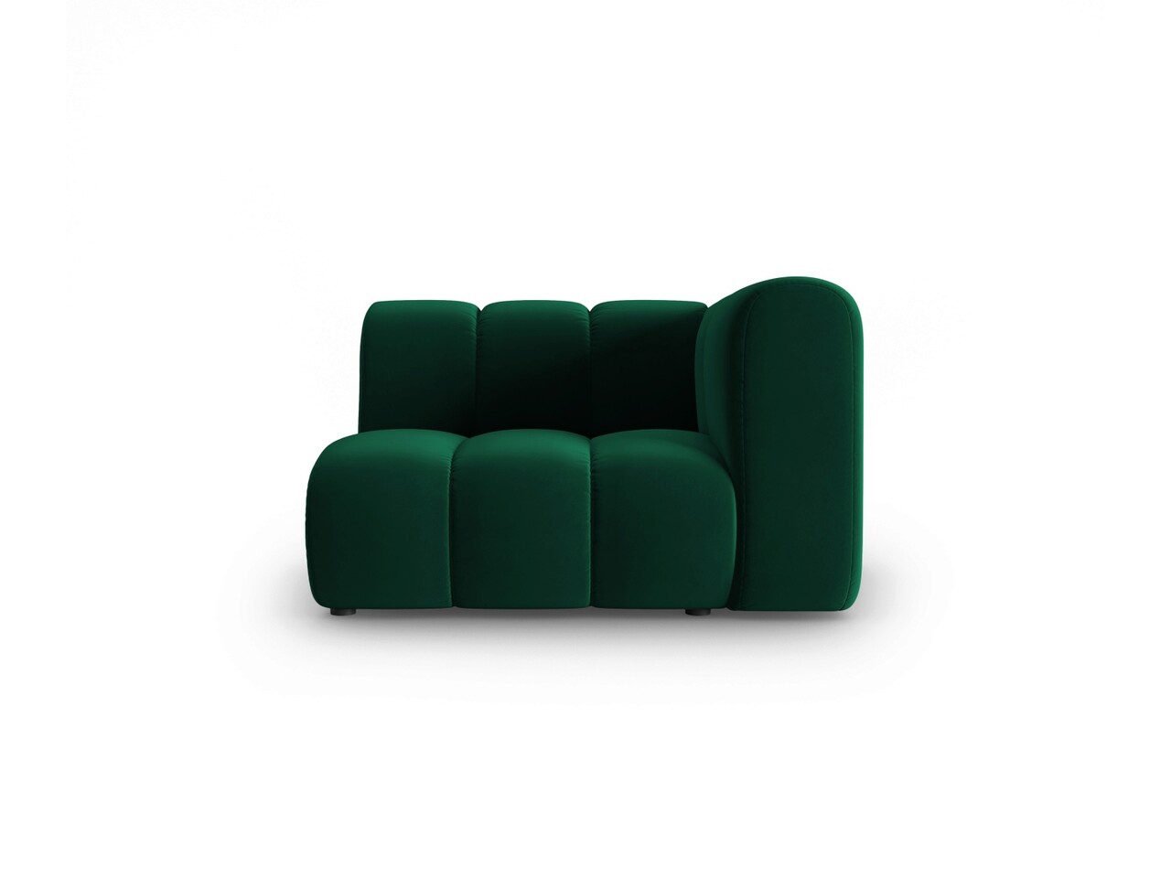 Modul canapea dreapta 1 loc, Lupine, Micadoni Home, BL, 114x87x70 cm, catifea, verde bottle