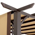 Pavilion pentru gradina / Gazebo, Shadow, L.360 l.269 H.225 cm, otel, maro/bej