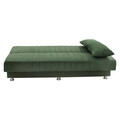 Canapea extensibila 3 locuri Romina, Pakoworld, 180x75x80 cm, catifea/lemn de plop, verde