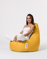 Fotoliu puf, Bean Bag, Ferndale Drop L, 80 x 80 cm, poliester impermeabil, galben