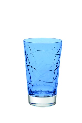 Set 6 pahare diverse bauturi, Vidivi, Dolomiti, 420 ml, sticla, albastru