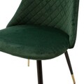 Scaun Giselle Gold, Pakoworld, 51x52x82 cm, catifea/metal, verde