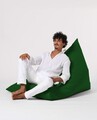 Fotoliu puf, Bean Bag Ferndale, Pyramid Bed, 145 cm, poliester impermeabil, verde