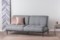 Canapea extensibila Anton Sofabed, Futon, 3 locuri, 190x130 cm, metal, gri