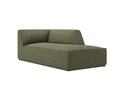 Sezlong living dreapta 1 loc, Ruby, Micadoni Home, BL, 180x93x69 cm, velur, verde