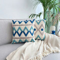 Set perne decorative	, Beach House Punch Pillow Set With İnsert, Material: 20% in, 80% poliester, Turcoaz / Gri / Bleumarin