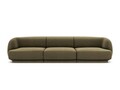 Canapea 3 locuri, Miley, Micadoni Home, BL, 259x85x74 cm, catifea, verde