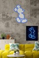 Decoratiune luminoasa LED, Mickey Mouse,  Benzi flexibile de neon, DC 12 V, Albastru