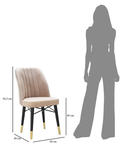 Set 2 scaune Bella, Mauro Ferretti, 50x49x92.5 cm, fier, gri
