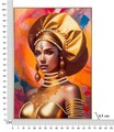 Tablou decorativ Samira -B, Mauro Ferretti, 72x102 cm, canvas pictat/lemn de brad, multicolor