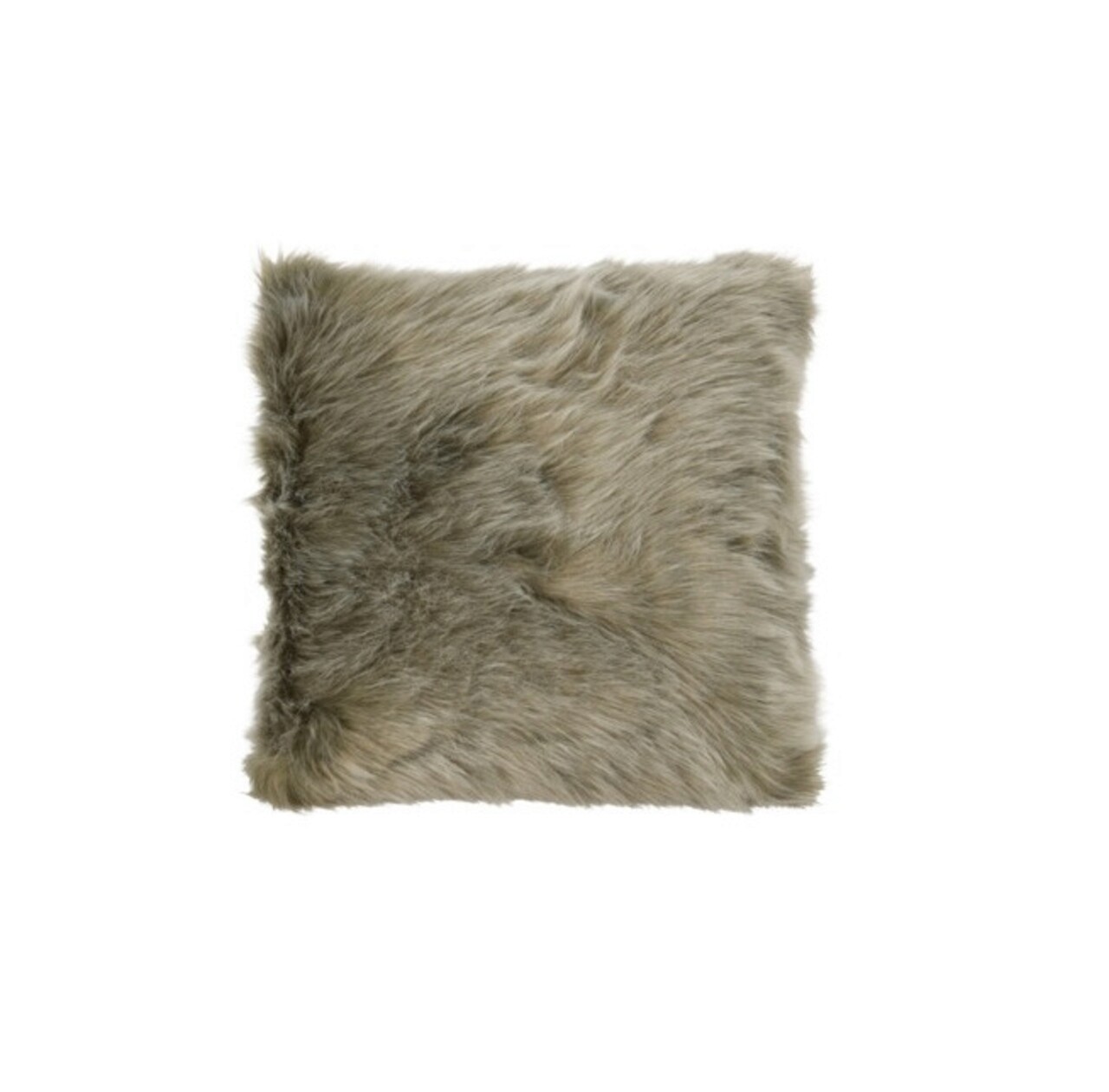 Perna decorativa Fur, 45x45 cm, poliester, verde