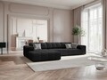 Coltar stanga 4 locuri, Jennifer-140, Micadoni Home, 284x166x70 cm, tesatura chenille din poliester, negru