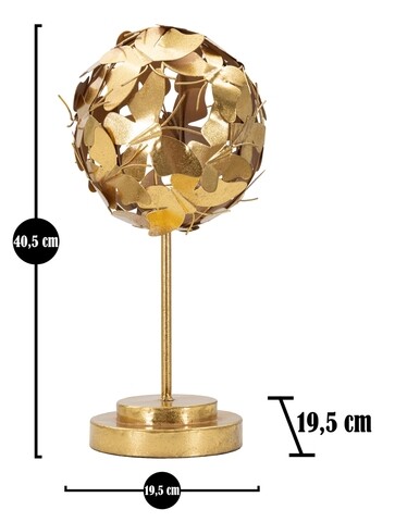 Decoratiune Butterly, Mauro Ferretti, Ø 19.5x40.5 cm, fier, auriu