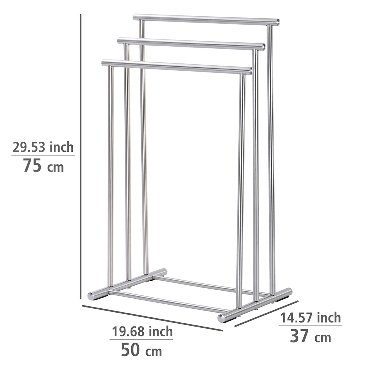 Suport Imbracaminte, Wenko, Lioni, 50 X 37 X 76 Cm, Inox, Gri