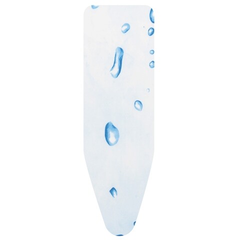 Husa pentru masa de calcat, Brabantia, Ice Water, 45 x 124 cm, 2 mm spuma, bumbac, alb/bleu