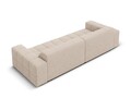 Canapea 4 locuri, Jennifer-140, Micadoni Home, 244x102x70 cm, tesatura chenille din poliester, bej