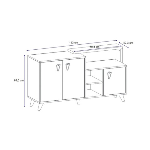 Consola, Arnetti, Luzzi, 143x78.6x42.3 cm, PAL, Nuc