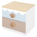 Noptiera cu 2 sertare, Teddy, L.45 l.40 H.46, mdf, multicolor