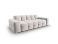 Canapea 3 locuri, Kendal, Micadoni Home, BL, 222x103x79 cm, catifea, gri deschis