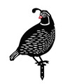 Set decoratiuni pentru gradina, Quails, Metal, Negru