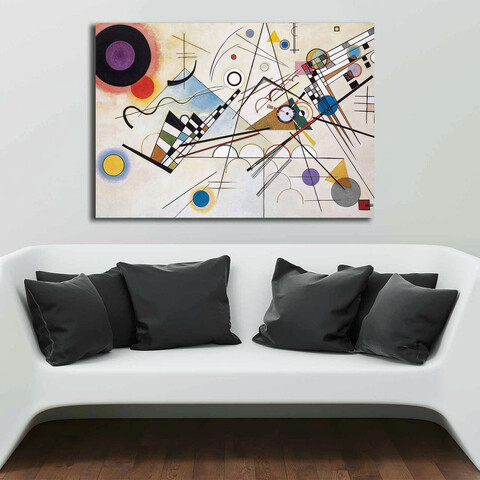 Tablou decorativ, 70100KANDINSKY006, Canvas , Lemn, Multicolor