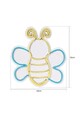 Decoratiune luminoasa LED, Maya The Bee,  Benzi flexibile de neon, DC 12 V, Albastru/Galben