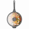 Tigaie wok cu capac BergHOFF, Leo Stone, Ø28 cm, 4.4 L, aluminiu turnat, invelis antiaderent