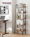 Corp biblioteca Alinru Ladder, Vasagle, 60 x 30 x 170 cm, PAL/otel, maro rustic