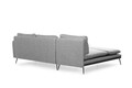 Coltar Reya Corner, Futon, 275x190x90 cm, metal, gri