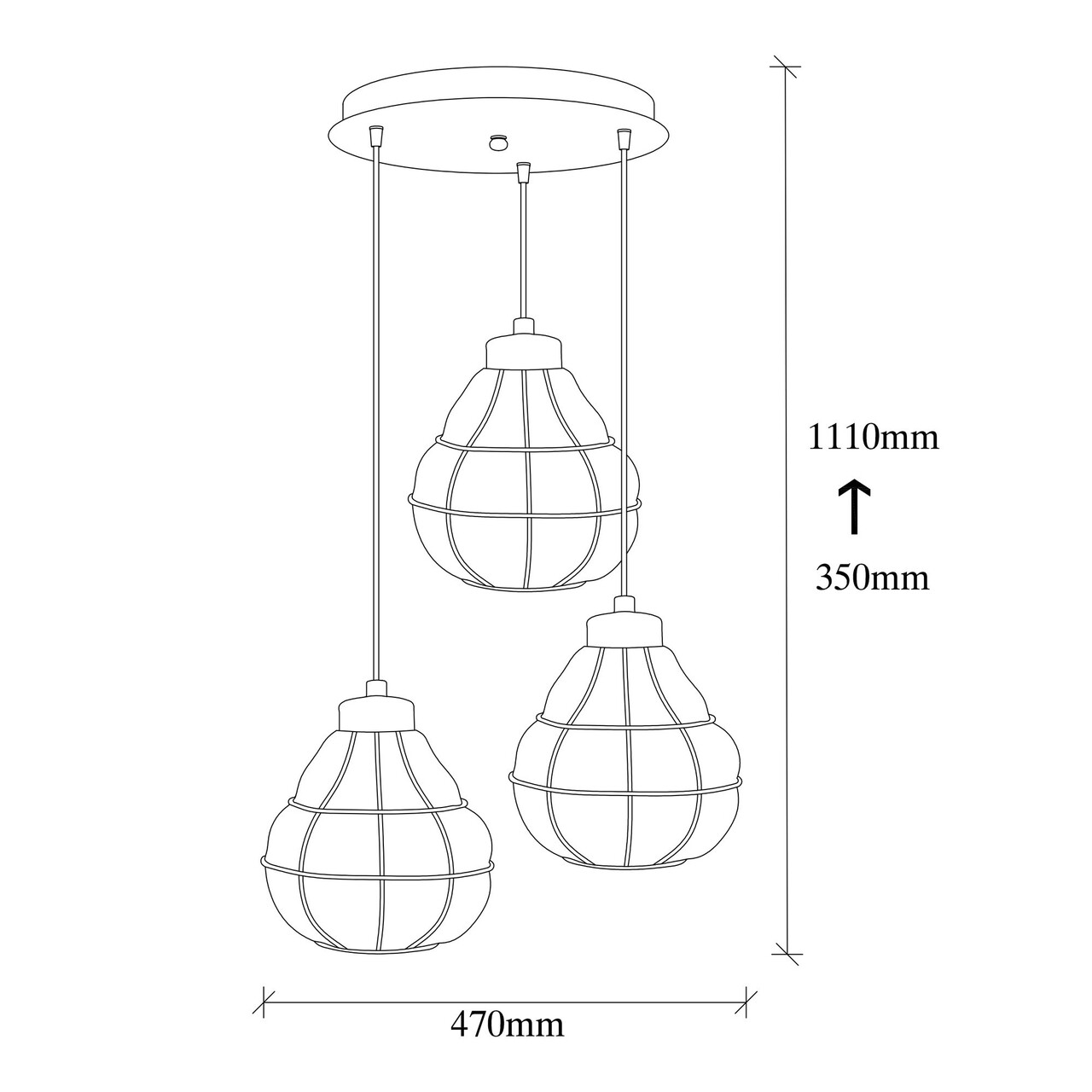 Candelabru, Sheen, Safderun - 405-S2, E27, 100 W, metal/sticla - 2 | YEO