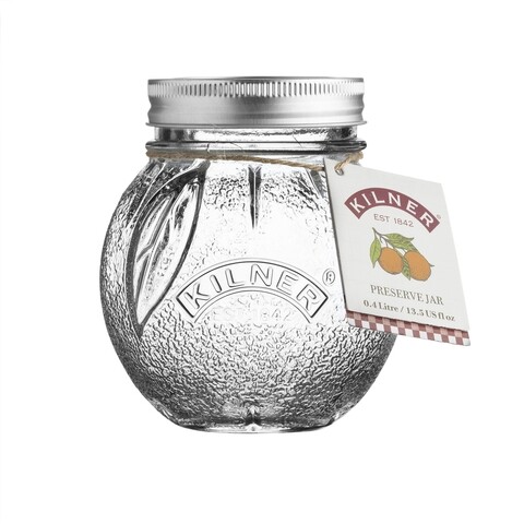 Borcan cu capac, Kilner, Orange, 0.4 L, sticla, transparent