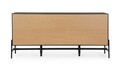 Bufet inferior Allycia, Bizzotto, 164 x 40 x 75 cm, lemn de frasin/MDF, negru/natural