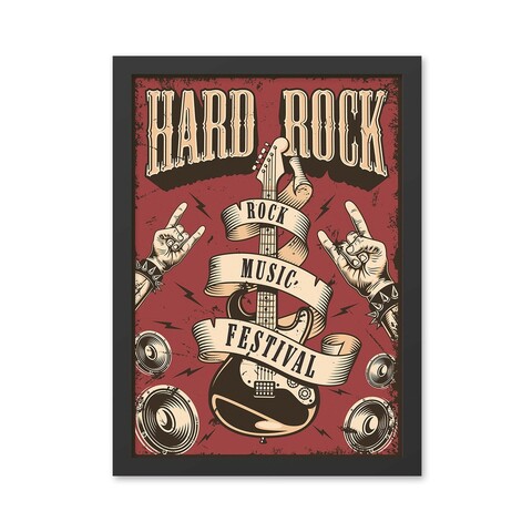 Tablou decorativ, Hard Rock (35 x 45), MDF , Polistiren, Multicolor