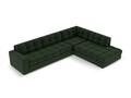 Coltar dreapta 5 locuri, Justin, Micadoni Home, BL, 236x199x72 cm, poliester, verde inchis